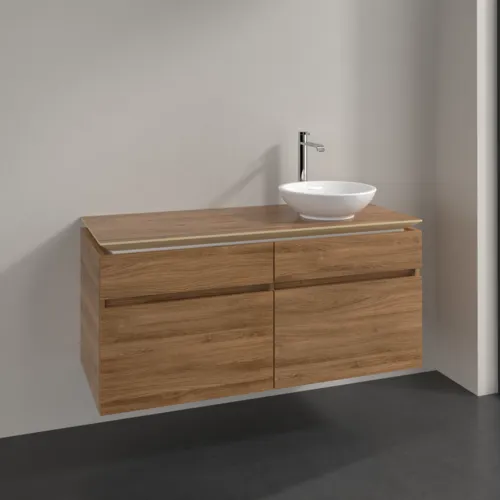 Bild von VILLEROY BOCH Legato Waschbeckenunterschrank, 4 Auszüge, 1200 x 550 x 500 mm, Kansas Oak / Kansas Oak #B58200RH