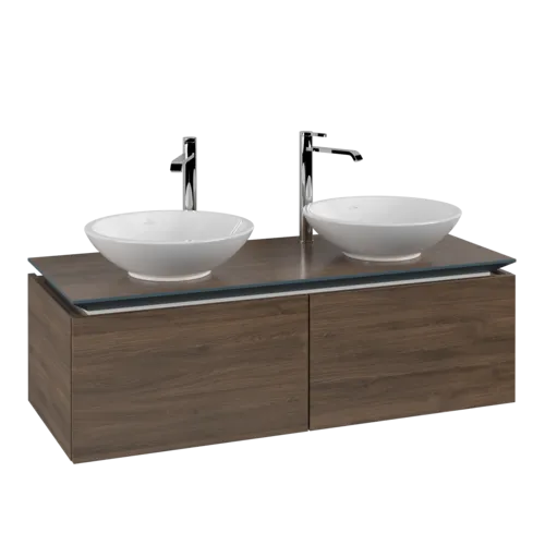 Bild von VILLEROY BOCH Legato Waschbeckenunterschrank, 2 Auszüge, 1200 x 380 x 500 mm, Arizona Oak / Arizona Oak #B58300VH