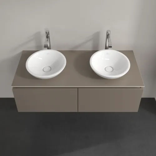 Bild von VILLEROY BOCH Legato Waschbeckenunterschrank, 2 Auszüge, 1200 x 380 x 500 mm, Truffle Grey / Truffle Grey #B58300VG