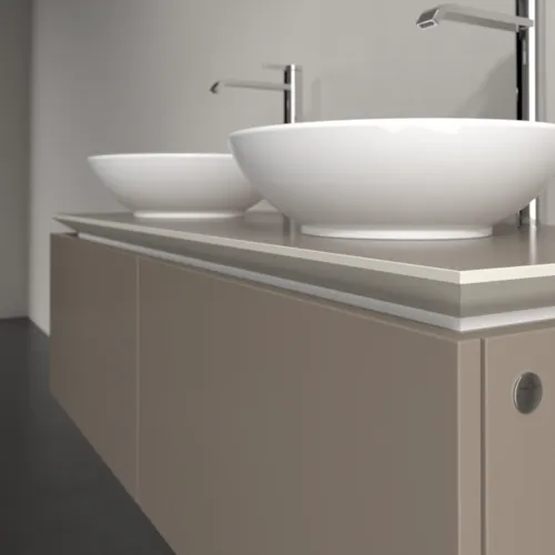 Bild von VILLEROY BOCH Legato Waschbeckenunterschrank, 2 Auszüge, 1200 x 380 x 500 mm, Truffle Grey / Truffle Grey #B58300VG