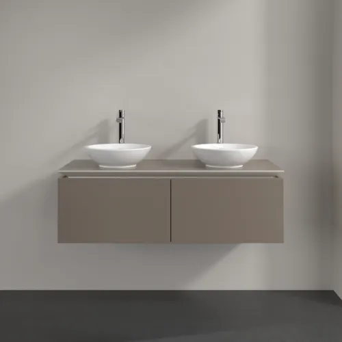 Bild von VILLEROY BOCH Legato Waschbeckenunterschrank, 2 Auszüge, 1200 x 380 x 500 mm, Truffle Grey / Truffle Grey #B58300VG