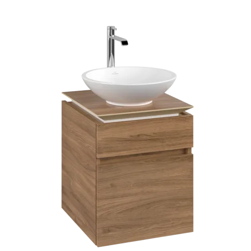 Bild von VILLEROY BOCH Legato Waschbeckenunterschrank, 2 Auszüge, 450 x 550 x 500 mm, Kansas Oak / Kansas Oak #B56600RH