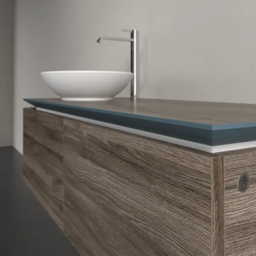 Bild von VILLEROY BOCH Legato Waschbeckenunterschrank, mit Beleuchtung, 2 Auszüge, 1200 x 380 x 500 mm, Stone Oak / Stone Oak #B579L0RK