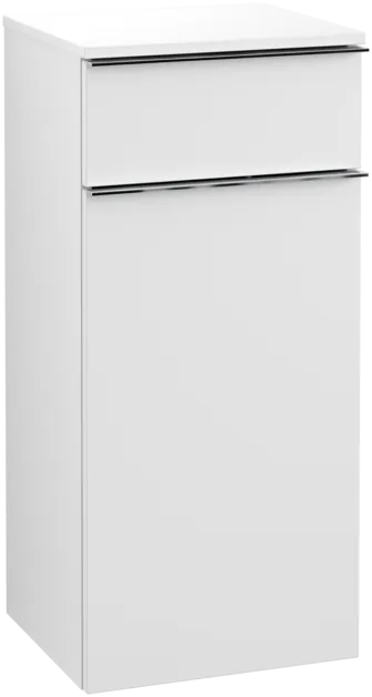 Picture of VILLEROY BOCH Venticello Side cabinet, 1 door, 1 drawer, 404 x 866 x 372 mm, White Matt / White Matt #A95011MS