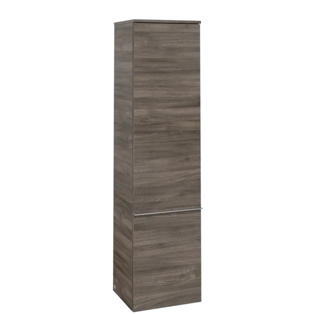 Picture of VILLEROY BOCH Venticello Tall cabinet, 1 door, 404 x 1546 x 372 mm, Stone Oak / Stone Oak #A95111RK