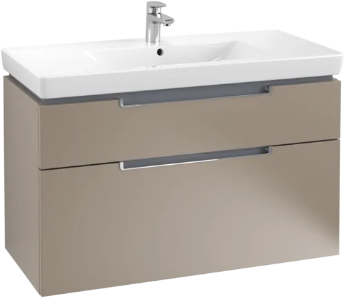 Bild von VILLEROY BOCH Subway 2.0 Waschbeckenunterschrank, 2 Auszüge, 987 x 590 x 449 mm, Truffle Grey #A91510VG