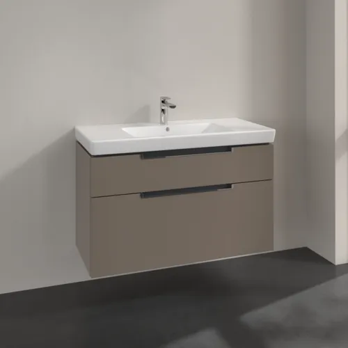 Bild von VILLEROY BOCH Subway 2.0 Waschbeckenunterschrank, 2 Auszüge, 987 x 590 x 449 mm, Truffle Grey #A91510VG
