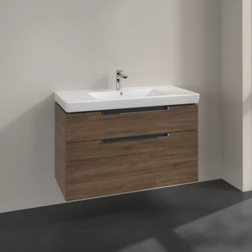 Bild von VILLEROY BOCH Subway 2.0 Waschbeckenunterschrank, 2 Auszüge, 987 x 590 x 449 mm, Arizona Oak #A91510VH