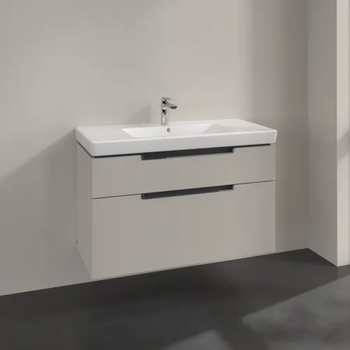 Bild von VILLEROY BOCH Subway 2.0 Waschbeckenunterschrank, 2 Auszüge, 987 x 590 x 449 mm, Soft Grey #A91510VK
