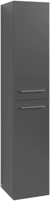 Bild von VILLEROY BOCH Avento Hochschrank, 2 Türen, 346 x 1760 x 404 mm, Volcano Black #A89411VL