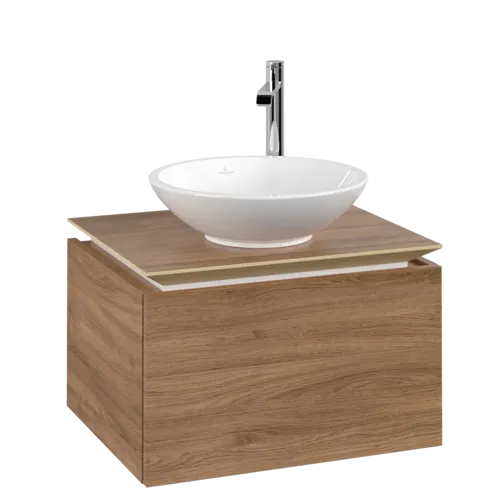Bild von VILLEROY BOCH Legato Waschbeckenunterschrank, 1 Auszug, 600 x 380 x 500 mm, Kansas Oak / Kansas Oak #B56700RH