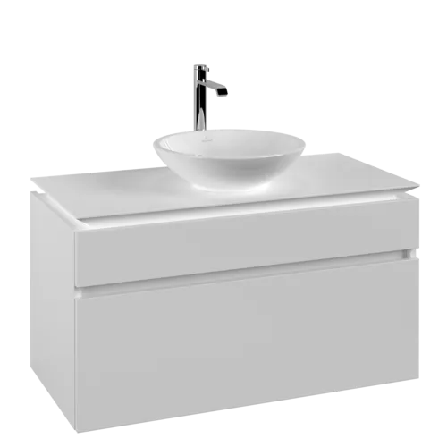 Bild von VILLEROY BOCH Legato Waschbeckenunterschrank, 2 Auszüge, 1000 x 550 x 500 mm, White Matt / White Matt #B57200MS