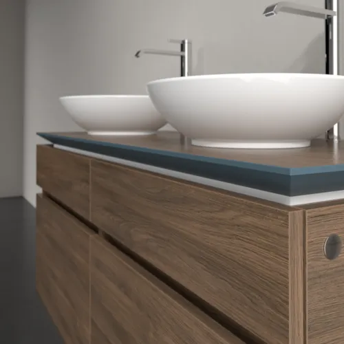 Bild von VILLEROY BOCH Legato Waschbeckenunterschrank, 4 Auszüge, 1200 x 550 x 500 mm, Arizona Oak / Arizona Oak #B58400VH