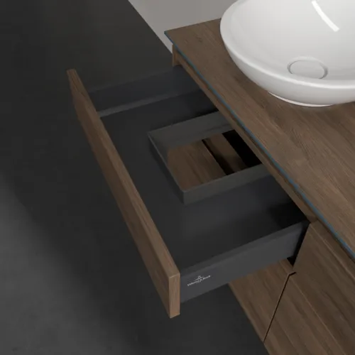 Bild von VILLEROY BOCH Legato Waschbeckenunterschrank, 4 Auszüge, 1200 x 550 x 500 mm, Arizona Oak / Arizona Oak #B58400VH