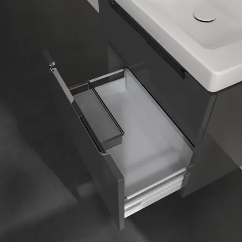 Bild von VILLEROY BOCH Subway 2.0 Waschbeckenunterschrank, 2 Auszüge, 637 x 590 x 454 mm, Glossy Grey #A91010FP