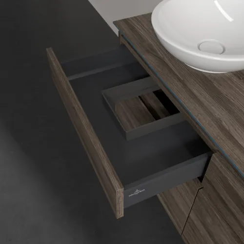 Bild von VILLEROY BOCH Legato Waschbeckenunterschrank, 4 Auszüge, 1200 x 550 x 500 mm, Stone Oak / Stone Oak #B58400RK