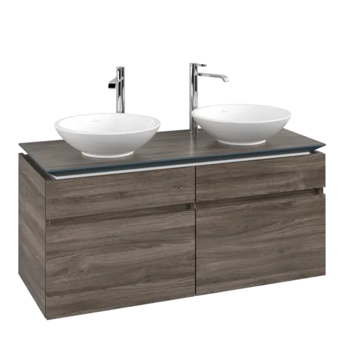 Bild von VILLEROY BOCH Legato Waschbeckenunterschrank, 4 Auszüge, 1200 x 550 x 500 mm, Stone Oak / Stone Oak #B58400RK