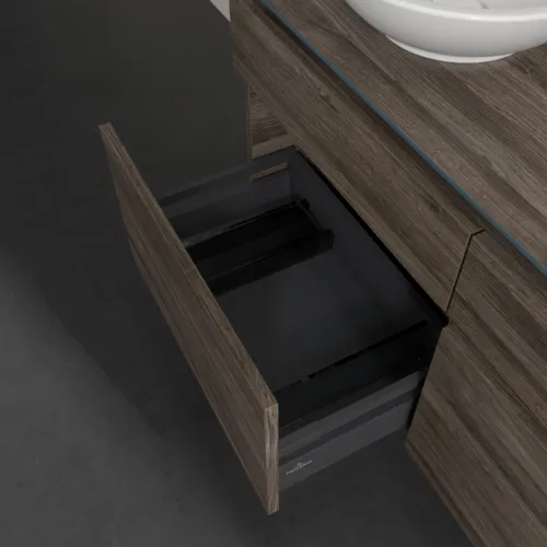 Bild von VILLEROY BOCH Legato Waschbeckenunterschrank, 4 Auszüge, 1200 x 550 x 500 mm, Stone Oak / Stone Oak #B58400RK