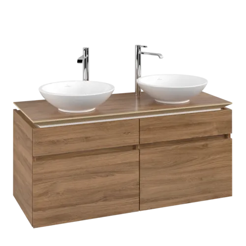 Bild von VILLEROY BOCH Legato Waschbeckenunterschrank, 4 Auszüge, 1200 x 550 x 500 mm, Kansas Oak / Kansas Oak #B58400RH