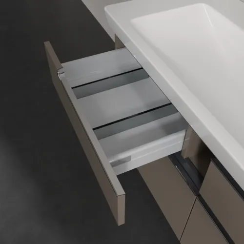 Bild von VILLEROY BOCH Subway 2.0 Waschbeckenunterschrank, 4 Auszüge, 1287 x 590 x 449 mm, Truffle Grey #A91610VG