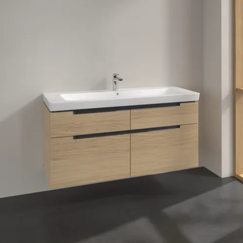 Bild von VILLEROY BOCH Subway 2.0 Waschbeckenunterschrank, 4 Auszüge, 1287 x 590 x 449 mm, Nordic Oak #A91610VJ