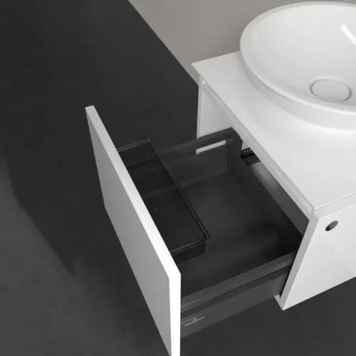 Bild von VILLEROY BOCH Legato Waschbeckenunterschrank, mit Beleuchtung, 1 Auszug, 450 x 380 x 500 mm, Glossy White / Glossy White #B565L0DH