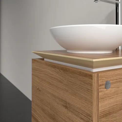 Bild von VILLEROY BOCH Legato Waschbeckenunterschrank, 1 Auszug, 450 x 380 x 500 mm, Kansas Oak / Kansas Oak #B56500RH