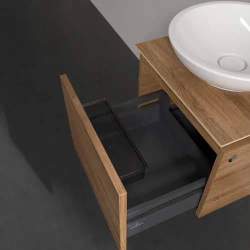 Bild von VILLEROY BOCH Legato Waschbeckenunterschrank, 1 Auszug, 450 x 380 x 500 mm, Kansas Oak / Kansas Oak #B56500RH