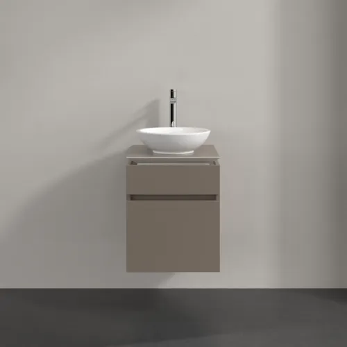 Bild von VILLEROY BOCH Legato Waschbeckenunterschrank, 2 Auszüge, 450 x 550 x 500 mm, Truffle Grey / Truffle Grey #B56600VG