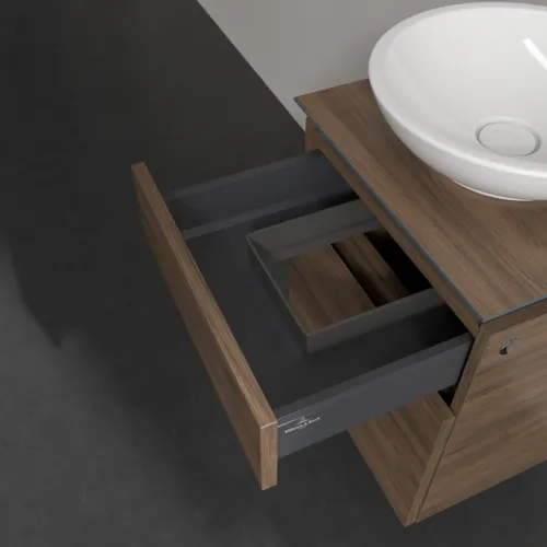Bild von VILLEROY BOCH Legato Waschbeckenunterschrank, 2 Auszüge, 450 x 550 x 500 mm, Arizona Oak / Arizona Oak #B56600VH