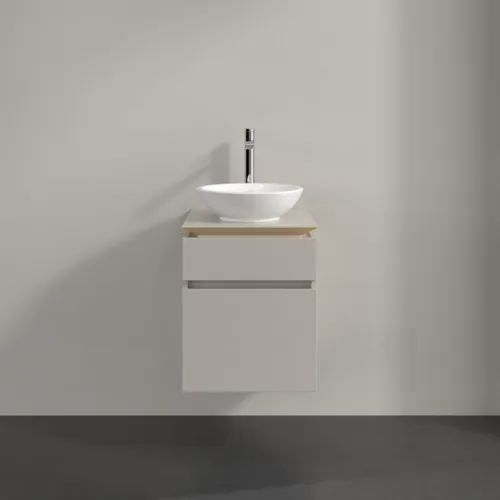 Bild von VILLEROY BOCH Legato Waschbeckenunterschrank, 2 Auszüge, 450 x 550 x 500 mm, Soft Grey / Soft Grey #B56600VK