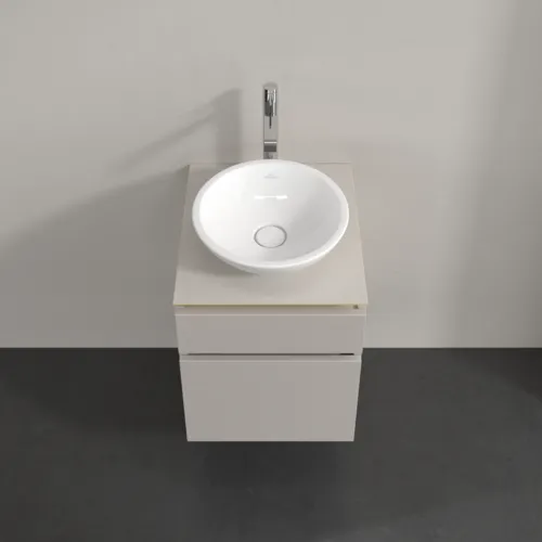 Bild von VILLEROY BOCH Legato Waschbeckenunterschrank, 2 Auszüge, 450 x 550 x 500 mm, Soft Grey / Soft Grey #B56600VK