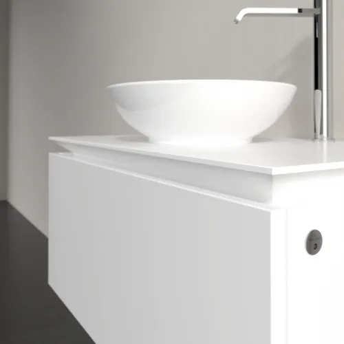 Bild von VILLEROY BOCH Legato Waschbeckenunterschrank, mit Beleuchtung, 1 Auszug, 800 x 380 x 500 mm, White Matt / White Matt #B569L0MS