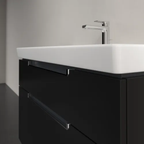 Bild von VILLEROY BOCH Subway 2.0 Waschbeckenunterschrank, 2 Auszüge, 987 x 590 x 449 mm, Black Matt Lacquer #A91510PD