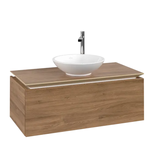 Bild von VILLEROY BOCH Legato Waschbeckenunterschrank, 1 Auszug, 1000 x 380 x 500 mm, Kansas Oak / Kansas Oak #B57100RH