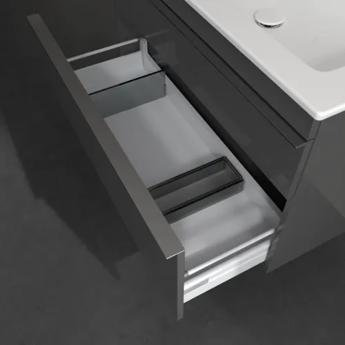 Bild von VILLEROY BOCH Venticello Waschbeckenunterschrank, 2 Auszüge, 953 x 590 x 502 mm, Glossy Grey / Glossy Grey #A92801FP
