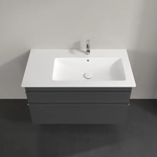 Bild von VILLEROY BOCH Venticello Waschbeckenunterschrank, 2 Auszüge, 953 x 590 x 502 mm, Glossy Grey / Glossy Grey #A92801FP