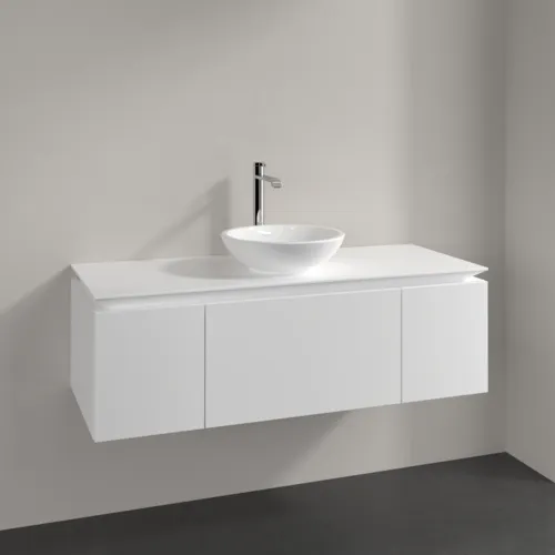 Bild von VILLEROY BOCH Legato Waschbeckenunterschrank, 3 Auszüge, 1200 x 380 x 500 mm, White Matt / White Matt #B57700MS