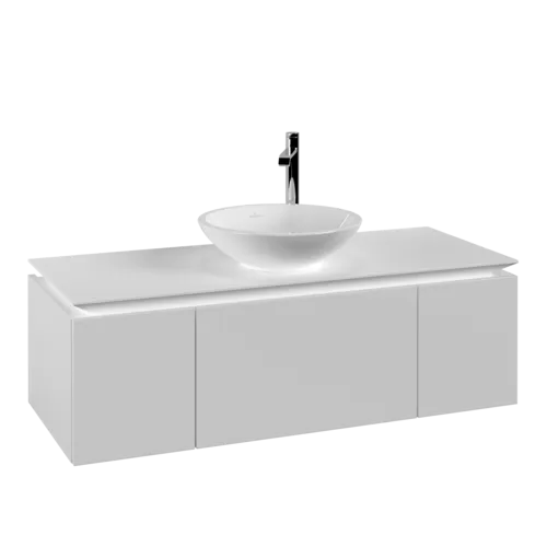 Bild von VILLEROY BOCH Legato Waschbeckenunterschrank, 3 Auszüge, 1200 x 380 x 500 mm, White Matt / White Matt #B57700MS