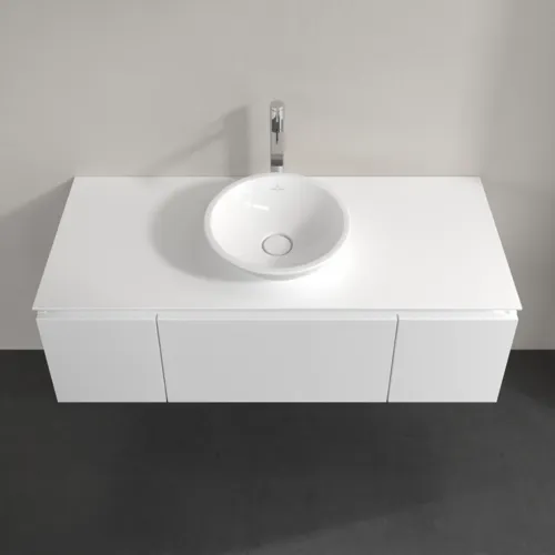 Bild von VILLEROY BOCH Legato Waschbeckenunterschrank, 3 Auszüge, 1200 x 380 x 500 mm, White Matt / White Matt #B57700MS