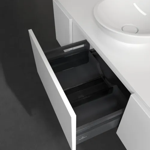 Bild von VILLEROY BOCH Legato Waschbeckenunterschrank, 3 Auszüge, 1200 x 380 x 500 mm, White Matt / White Matt #B57700MS