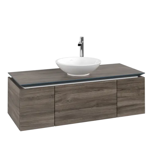 Bild von VILLEROY BOCH Legato Waschbeckenunterschrank, 3 Auszüge, 1200 x 380 x 500 mm, Stone Oak / Stone Oak #B57700RK