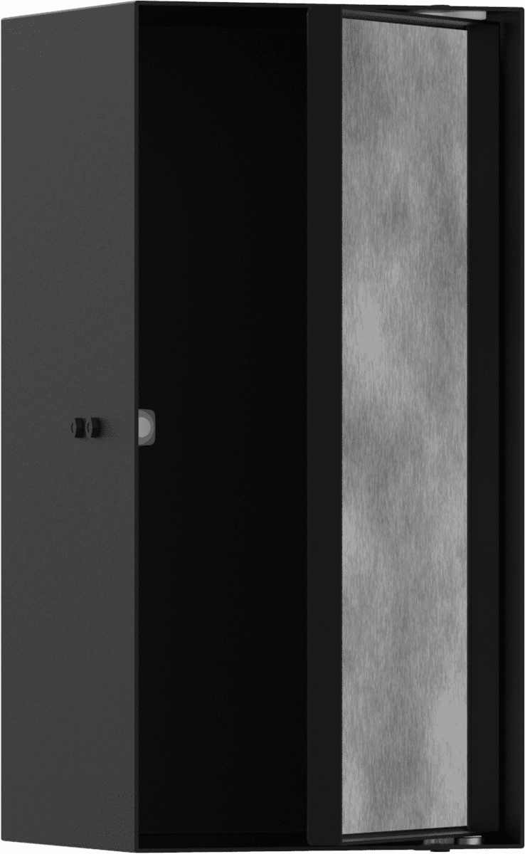Picture of HANSGROHE XtraStoris Rock Wall niche with tileable door 300/150/140 #56088670 - Matt Black
