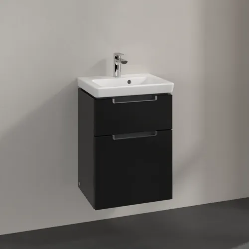 Bild von VILLEROY BOCH Subway 2.0 Waschbeckenunterschrank, 2 Auszüge, 440 x 590 x 351 mm, Black Matt Lacquer #A90610PD