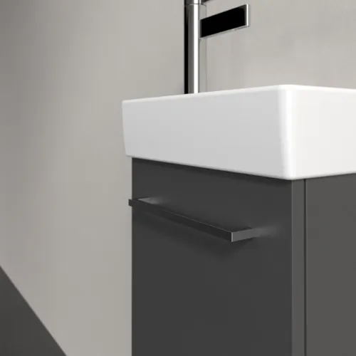 Obrázek VILLEROY BOCH Avento toaletní skříňka, 1 dvířka, 340 x 514 x 234 mm, grafitová barva #A87601VR