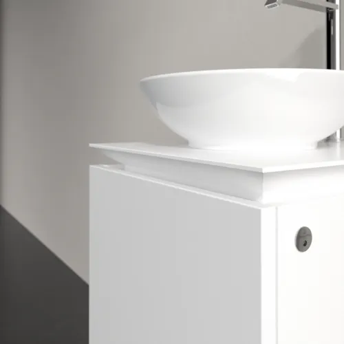 Bild von VILLEROY BOCH Legato Waschbeckenunterschrank, mit Beleuchtung, 1 Auszug, 450 x 380 x 500 mm, White Matt / White Matt #B565L0MS