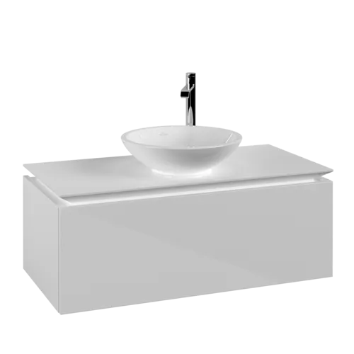Bild von VILLEROY BOCH Legato Waschbeckenunterschrank, 1 Auszug, 1000 x 380 x 500 mm, Glossy White / Glossy White #B57100DH