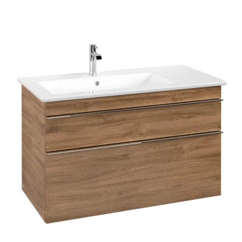 Obrázek VILLEROY BOCH Toaletní skříňka Venticello, 2 výsuvy, 953 x 590 x 502 mm, dub Kansas / dub Kansas #A92701RH