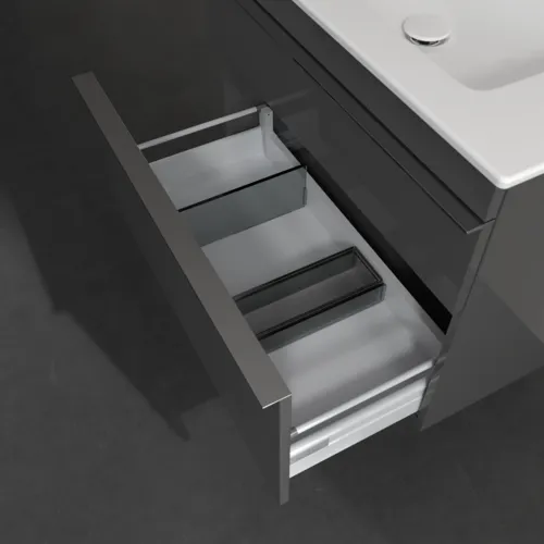 Obrázek VILLEROY BOCH Venticello toaletní skříňka, 2 výsuvy, 753 x 590 x 502 mm, lesklá šedá / lesklá šedá #A92501FP