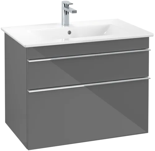Bild von VILLEROY BOCH Venticello Waschbeckenunterschrank, 2 Auszüge, 753 x 590 x 502 mm, Glossy Grey / Glossy Grey #A92501FP